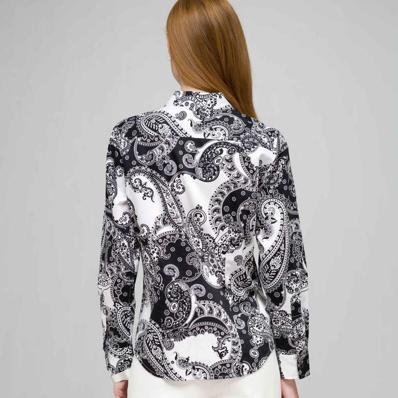 Paisley Shirt, Black & White, large image number 1