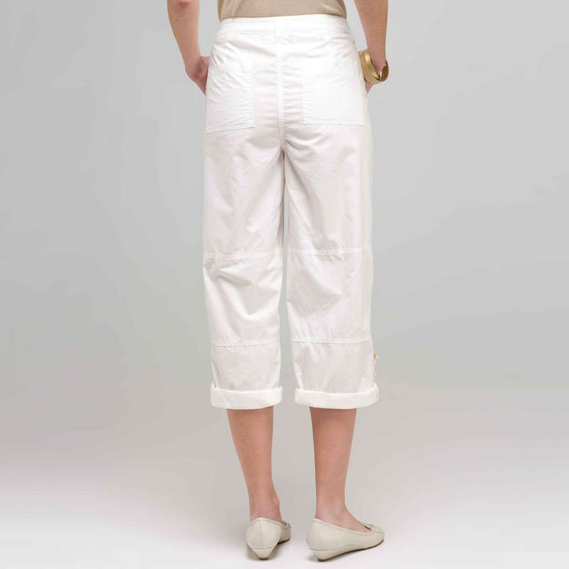Cuffed Cargo Pant, White, large image number 1
